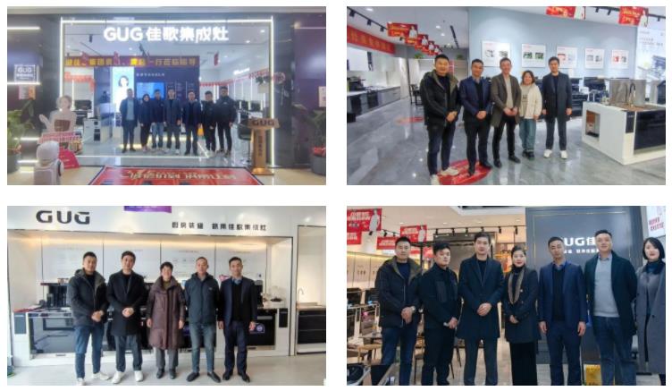 佳歌集成灶總裁袁海濱一行走訪考察安徽終端市場(chǎng)！